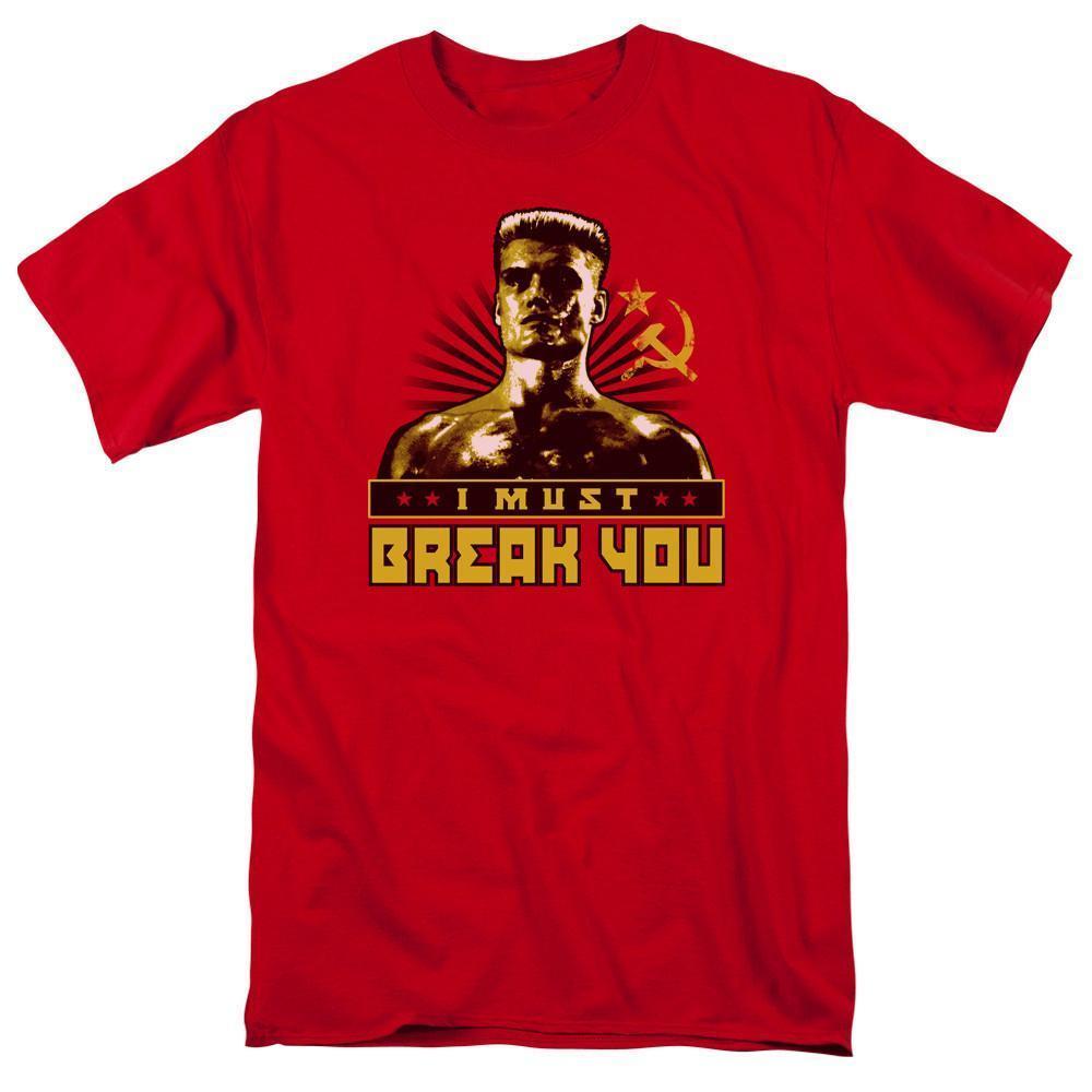 Rocky Iv I Must Break You Adult 181 T-Shirt Red